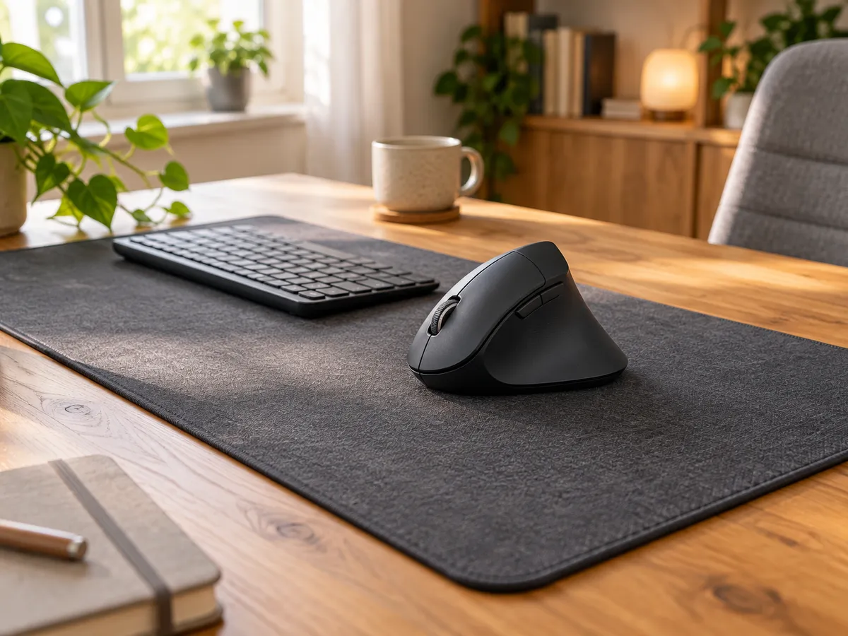 Ergonomikus egér és nagyméretű textil egérpad